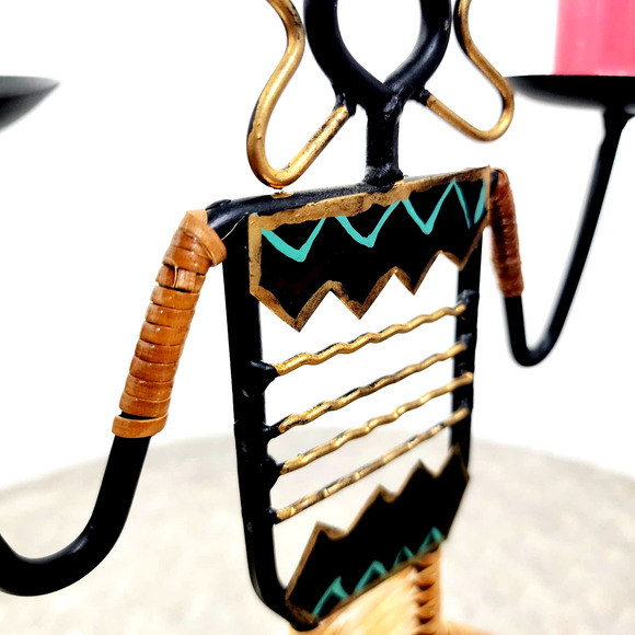 Vintage Laurids Lonborg Balancing Candlestick Man Tribal MCM Mid-Century Modern - Picture 9 of 16